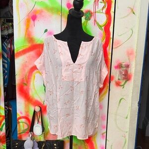 GAP Soft Pink Floral Blouse